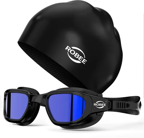 Vista 8 de Robee Gafas de natación, gafas de natación polarizadas para adultos, para hombres, mujeres y jóvenes, gafas de piscina de agua