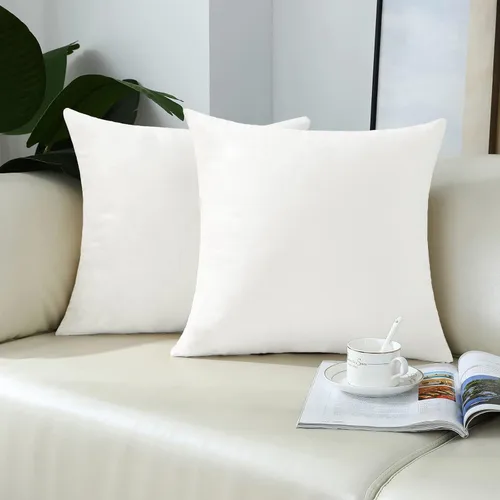Vista 33 de mixeoo Comfy - Juego de 2 fundas de almohada decorativas de terciopelo grueso sólido y grueso, súper suaves, decoración del hogar para sofá, sala