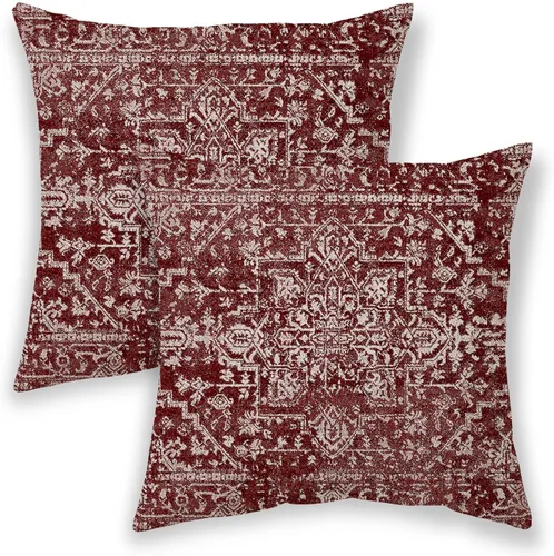 Vista 11 de BETGINY Fundas de almohada boho de 16x16 pulgadas, diseño étnico marrón beige, fundas de almohada decorativas para exteriores para sofá