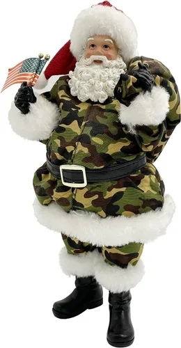 Vista 9 de Estatua de Santa Chef de Cocina de 11 Pulgadas con Casa de Jengibre, Figura de Santa de Resina Decoración Navideña Adorno Regalo de Navidad