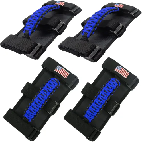 Vista 8 de Accesorios para Jeep Wrangler, barra antivuelco, mango de agarre con moldura para manija compatible con Jeep Wrangler YJ TJ JK JKU JL JLU 1955-2023
