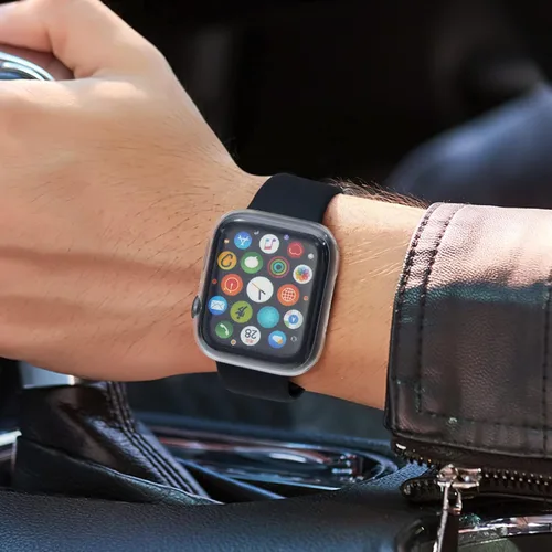 Vista 6 de ORIbox Funda ultradelgada compatible con Apple Watch Series 6, Apple Watch Series 5, Apple Watch Series 4, Apple Watch SE, TPU HD F3000001