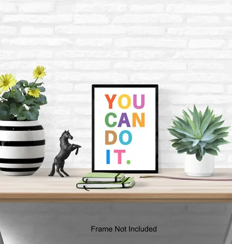Vista 5 de Decoración para el aula, impresión inspiradora de arte de pared, decoración de dormitorio para niñas, niños, habitación de oficina, regalo