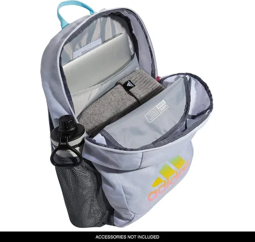 Vista 3 de adidas Mochila lista, Stone Wash WhiteBliss PinkBliss Blue, talla única , Mochila Ready