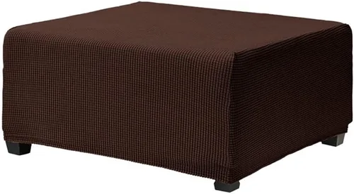 Vista 13 de Fundas otomanas elásticas de jacquard suave, fundas otomanas rectangulares de almacenamiento para reposapiés, protector de muebles de sala de estar