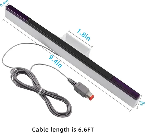 Vista 3 de Xahpower Sensor Bar for Wii and Charger for Wii U Gamepad