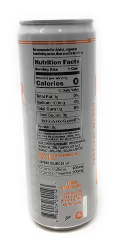 Vista 4 de Ardor Agua con gas orgánica de mango tropical, 12 FZ