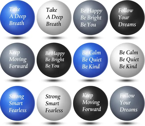Vista 9 de Aoriher - 36 bolas antiestrés con citas motivacionales para adultos, color verde claro