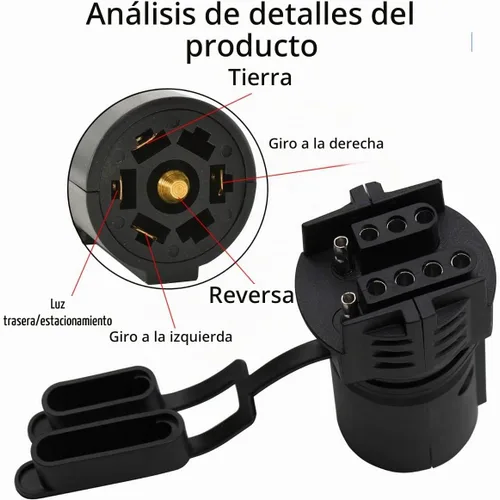 Vista 3 de BELOMI Adaptadores de enchufe de remolque, conector de remolque de hoja plana de 7 pines a 4 y 5, enchufe de hoja plana 2 en 1, accesorios