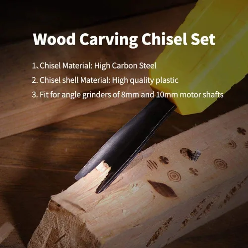 Vista 3 de Juego de cinceles de talla de madera cincel eléctrico herramienta de carpintería para escultura de bricolaje