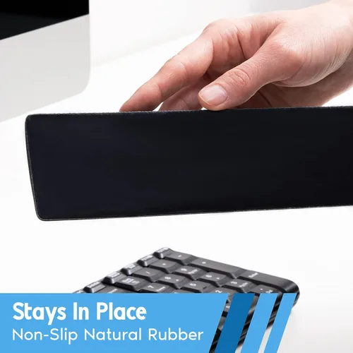 Vista 4 de i-Rocks Reposamuñecas de Espuma Viscoelástica para Teclado - Reposamuñecas que Reduce el Dolor para Teclado de Computadora - Reposamuñecas con Base