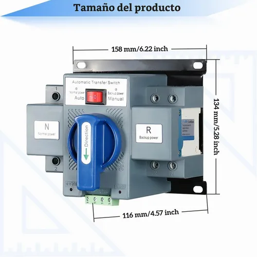 Vista 5 de AC110V 2P 63A ATS Interruptor de transferencia automática/manual de doble