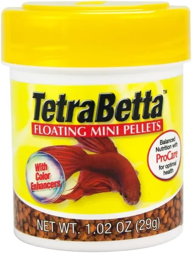 Vista 7 de TetraBetta PLUS Mini Pellets Flotantes, Alimento para Peces con Potenciador de Color Natural, 1.2 onzas