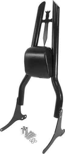 Vista 10 de Respaldo Sissy Bar Cromado Desmontable con Almohadilla Trasera para Pasajero para Modelos Harley Davidson Touring 2009-2024 Street Glide, CVO Road