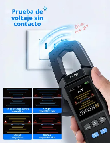 Vista 5 de FNIRSI DMC-100 Clamp Meter 9999 Counts TRMS, 600A AC/DC Amp Meter