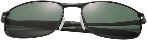 Vista 4 de ZHILE 8-base gafas de sol polarizadas con marco de metal, curvas, para hombre