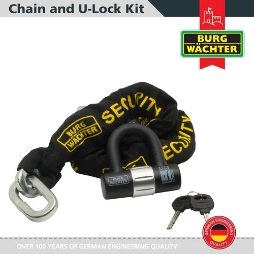 Vista 6 de Burg-Wachter - Cadena de seguridad para bicicleta (0.472 in, 0.472 in), color negro, 3.3 ft