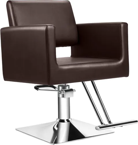 Vista 9 de Silla de peluquería para peluquería, capacidad de 330 libras, con bomba hidráulica resistente, equipo de belleza ajustable giratorio de 360°, Negro
