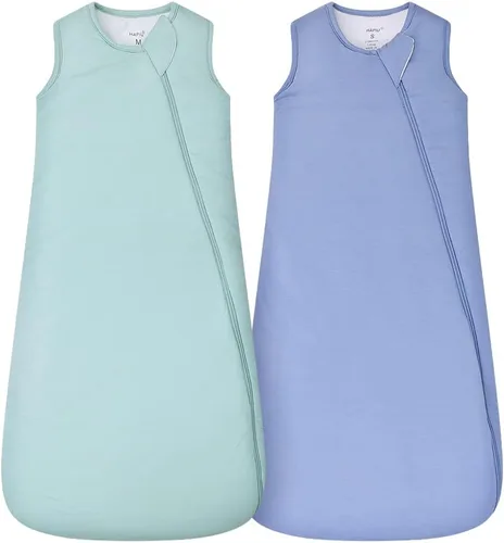 Vista 20 de HAPIU Saco de dormir unisex de rayón hecho de bambú TOG 1.0, cremallera premium de 2 vías, manta portátil para bebé All-Night Comfort, Buttery