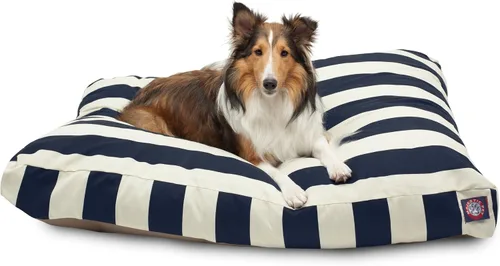 Vista 26 de Majestic Pet Cama rectangular grande para perros con rayas lavable, cama antideslizante y cómoda para mascotas, cama para perros con funda extraíble