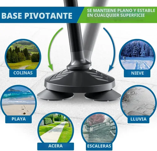 Vista 4 de HONEYBULL Bastón plegable para hombres y mujeres, plegable, ajustable, resistente, de pie, todo terreno, plegable para personas mayores y adultos