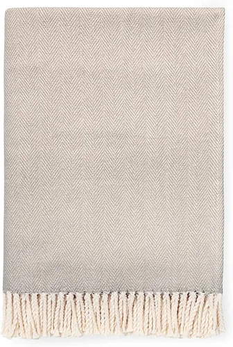 Vista 16 de Sferra Celine Herringbone, manta 100% algodón, color aguamarina