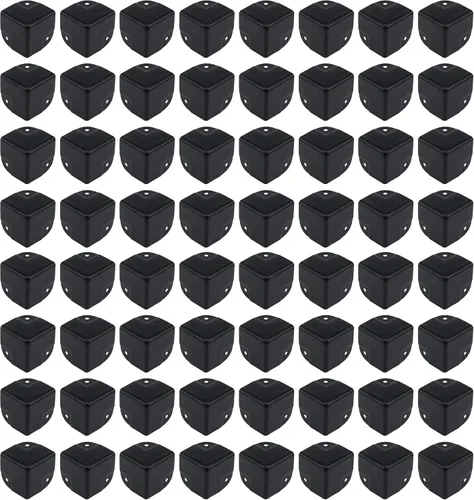 Vista 6 de Antrader 24 piezas de caja de esquinas triangulares de metal protector de esquina de gabinete protector de seguridad para decoración de muebles