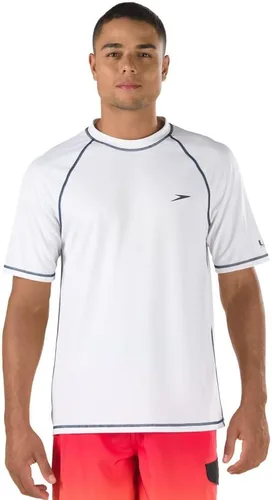 Vista 6 de Speedo - Camiseta de natación para hombre con protección UV, manga corta, ajuste holgado, fácil de ajustar Vidrio ártico suelto