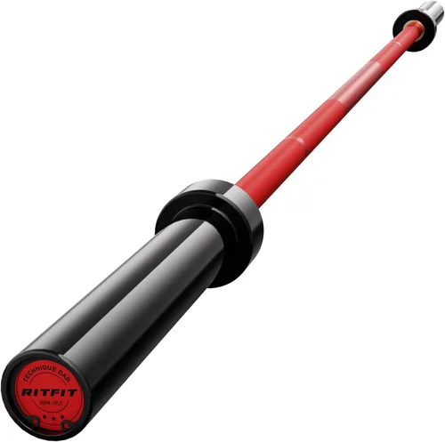 Vista 13 de RITFIT Olympic Barbell 4ft/6ft - 2 Inch Weight Bar for Strength Training, Weightlifting, Squat, Deadlift, Bench Press, Curl, Overhead Press