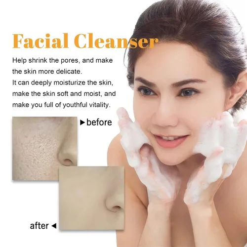 Vista 2 de Axnzp Limpiador facial de cúrcuma, limpieza profunda, exfoliante brillante, lavado facial de cúrcuma con cepillo para todas las mujeres.