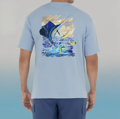 Vista 84 de Guy Harvey Camiseta de manga corta Threadcycled para hombre