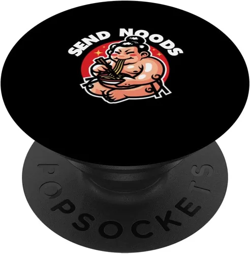 Vista 6 de Funny Send Noods Sumotori Fideos Comer Japan Sumo PopSockets MagSafe PopGrip para iPhone