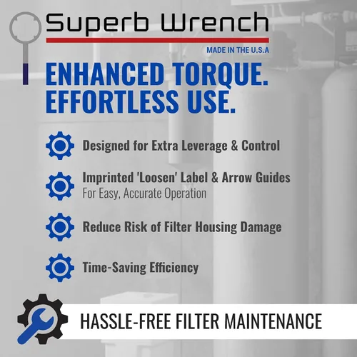 Vista 3 de Superb Wrench SPBW-5 Llave para carcasa de filtro de agua de metal resistente (5.93 pulgadas de diámetro interior)
