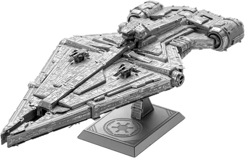 Vista 5 de Fascinations Metal Earth Premium Series Star Wars Imperial Light Cruiser 3D Kit de modelo de metal con pinzas