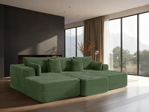 Vista 25 de Sofá modular de gran tamaño de 108 pulgadas, cómodo sofá deshuesado en forma de U para sala de estar, asientos extra profundos, sin montaje, sofá