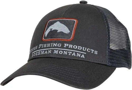 Vista 2 de Simms Trout Icon Trucker Hat Carbono