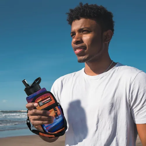Vista 2 de [Usado] NATURE PIONEOR Water Bottle Holder with Strap for 25oz/32oz/40oz/64oz