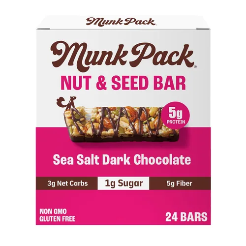 Vista 9 de Munk Pack- Barras Keto de nueces y semillas, 0 onzas de azúcar, 0.07 onzas de carbohidratos netos, sin azúcar añadido, a base de plantas, sin