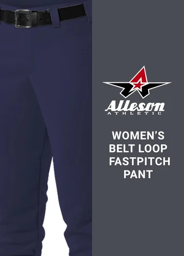 Vista 4 de Alleson Athletic pantalones softball con trabillas de cinturón para mujer