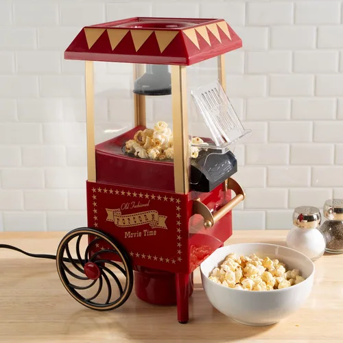 Vista 7 de Máquina de Palomitas de Aire - Máquina para Hacer Palomitas de Aire Caliente - Máquina de Palomitas de Mostrador de 6 Tazas Estilo Vintage Sin
