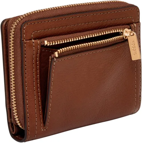 Vista 5 de Fossil Logan - Cartera plegable de piel con bloqueo RFID para mujer