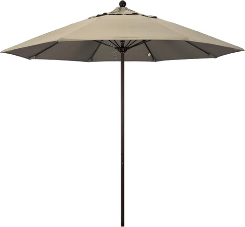 Vista 23 de California Umbrella ALTO908117-5410 Venture Series - Sombrilla comercial para patio, 9 pies redonda, color azul aire Sunbrella