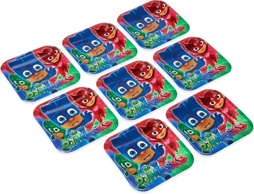 Vista 2 de American Greetings PJ Masks - Platos de postre de papel, 8