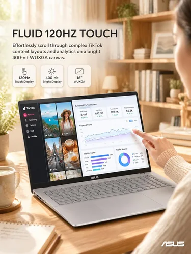 Vista 3 de ASUS Vivobook - Laptop táctil de 16 pulgadas AMD Ryzen AI 9 465 32GB DDR5