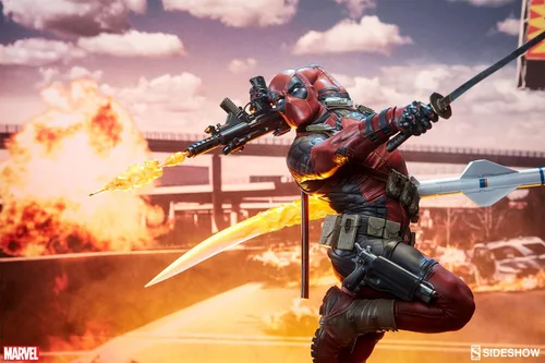 Vista 2 de Sideshow Collectibles SS300511 Marvel Deadpool Heat-Seeker Figura de formato premium