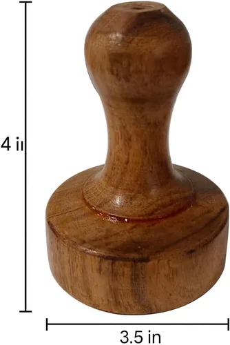Vista 2 de Triturador de patatas de madera uso diario Pav de madera Bhaji/Vegetal/Triturador de patatas Roti Chapati de madera, Roti Bhakri o Khakara en Tava