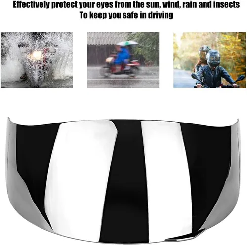 Vista 4 de Visera de casco para K1 K3 K5, chapada, cara completa, material de PC, antivaho