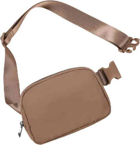 Vista 34 de ODODOS Minicangurera unisex con correa ajustable; pequeña bolsa de la cintura para entrenamiento, correr, viajes y senderismo, DESERT SAGE