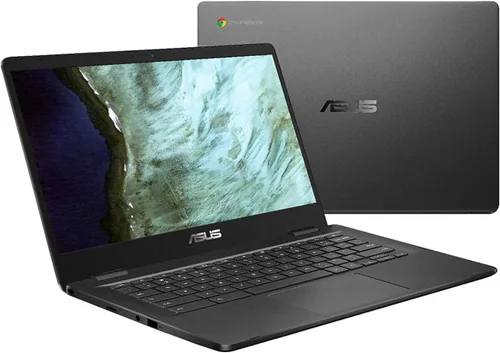 Vista 4 de ASUS Intel Celeron N3350 - Memoria de 4 GB, 32 GB, eMMC, Chromebook de 14 pulgadas (gris pizarra)