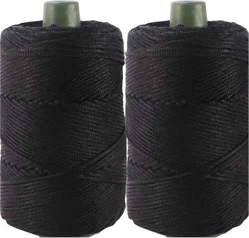 Vista 18 de Cordón de hilo artístico de 14.11 oz, hilo de poliéster color burdeos, para tejer macramé, bolsas de ganchillo, canasta de ganchillo, sombrero